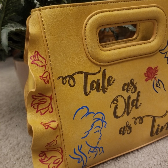 Hand Painted Rose and Quote purse - Picture 2 of 7